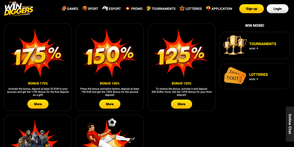 Win Diggers Gambling Establishment Review: Get a Bonus 450% up to €& euro